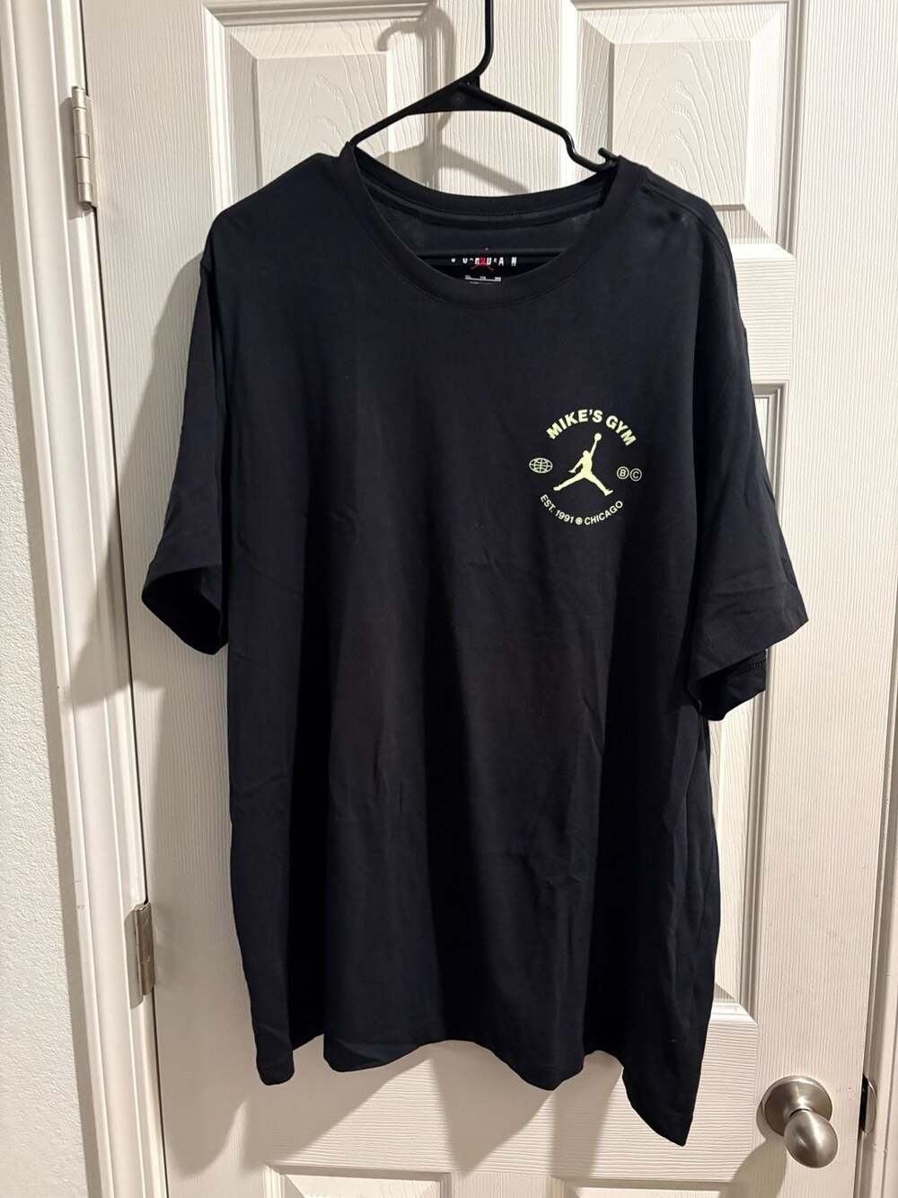 Jordan Breakfast Club T-Shirt Size XXL Black Liquid Lime Mike's Gym